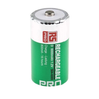 RS PRO NiMH Rechargeable D Battery 1.2V 8Ah HR20 Model 504-6089