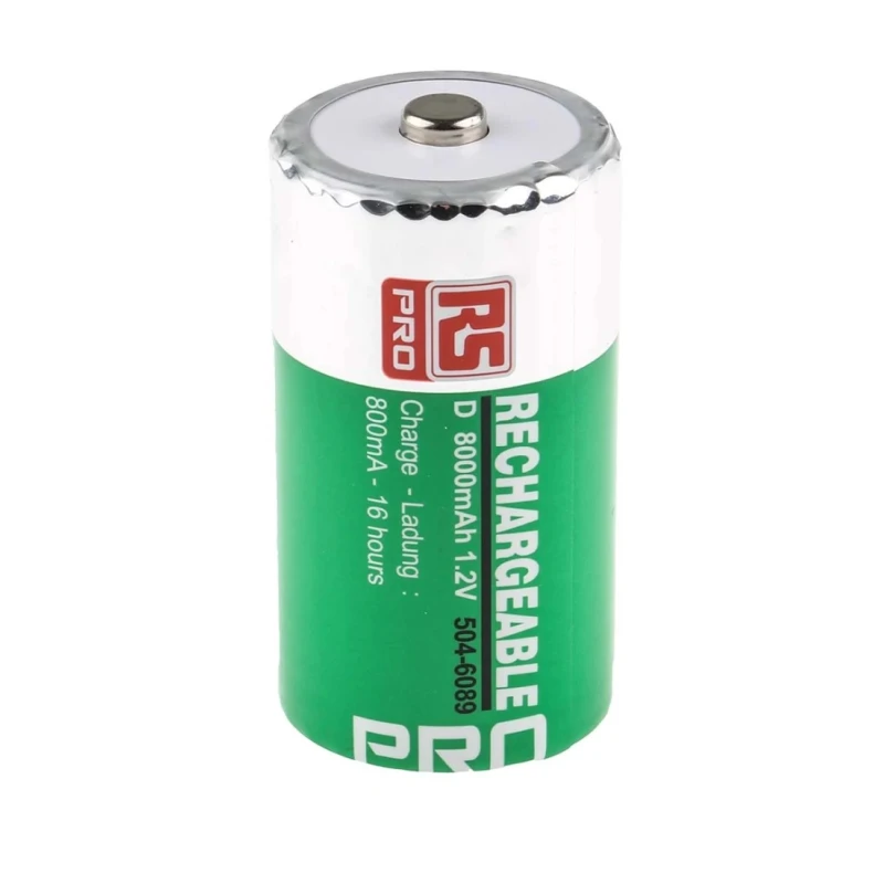 RS PRO NiMH Rechargeable D Battery 1.2V 8Ah HR20 Model 504-6089