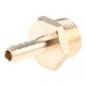 RS PRO Brass Hose Connector 7.94 mm ID, BSP 1/2 in Male Threaded, 25 bar Maximum Pressure 80°C Max Operating 506-7272