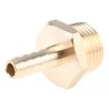 RS PRO Brass Hose Connector 7.94 mm ID, BSP 1/2 in Male Threaded, 25 bar Maximum Pressure 80°C Max Operating 506-7272