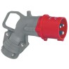 Legrand HYPRA IP44 Red Cable Mount 3P+PE Right Angle Industrial Power Connector 32A 415V IP44