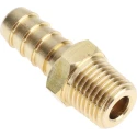RS PRO Hose Connector 9.53 mm ID Threaded Male Brass 25 bar 506-7200