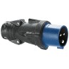 Legrand HYPRA IP44 Blue Cable Mount 2P+PE Straight Industrial Power Connector 16A 230V IP44