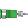 Staubli Green Female Banana Socket, 4 mm Connector, Solder Termination, 1 kV, 32A, Nickel Plating 49.7043-25