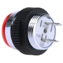 Signal Construct Red Panel Mount Indicator, 12V, 14V, 20mA, IP67, Prominent Bezel Style SKCD 16012