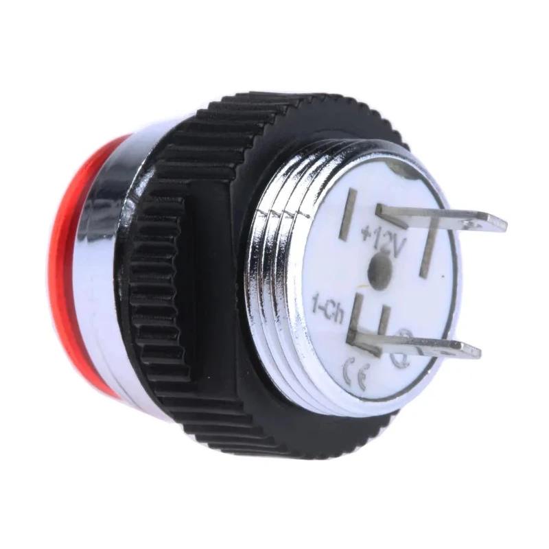 Signal Construct Red Panel Mount Indicator, 12V, 14V, 20mA, IP67, Prominent Bezel Style SKCD 16012