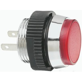 Signal Construct Red LED Panel Mount Indicator 16 mm, Tab Termination, IP67, 24-28V SKCD 16614