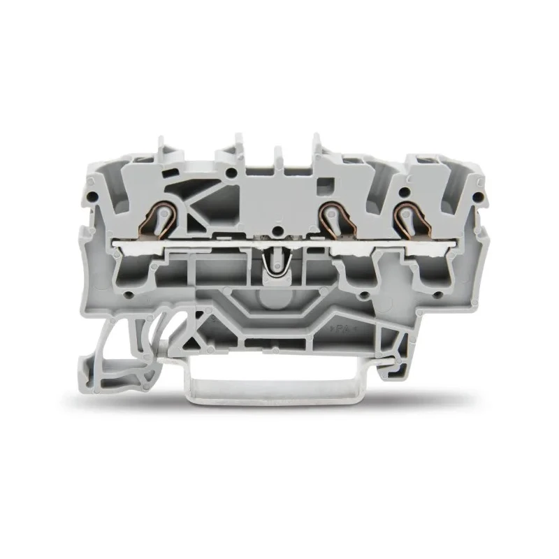 WAGO TOPJOB S 2002 Series Feed Through Terminal Block, Grey, 2.5mm² Cable CSA, 1-Level, Cage Clamp, 800V, 24A 2002-1301