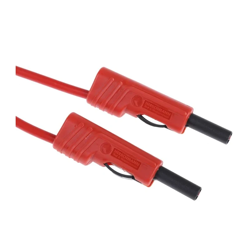 Hirschmann Test & Measurement Connector Test Lead 16A, 30 V AC, 60 V DC, Red, 1 m Lead Length 973646101