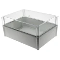 Ensto SOLID PC Series Grey Transparent Lid Polycarbonate Enclosure IK09 IK08 180mm x 378mm x 278mm IP67