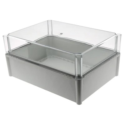 Ensto SOLID PC Series Grey Transparent Lid Polycarbonate Enclosure IK09 IK08 180mm x 378mm x 278mm IP67