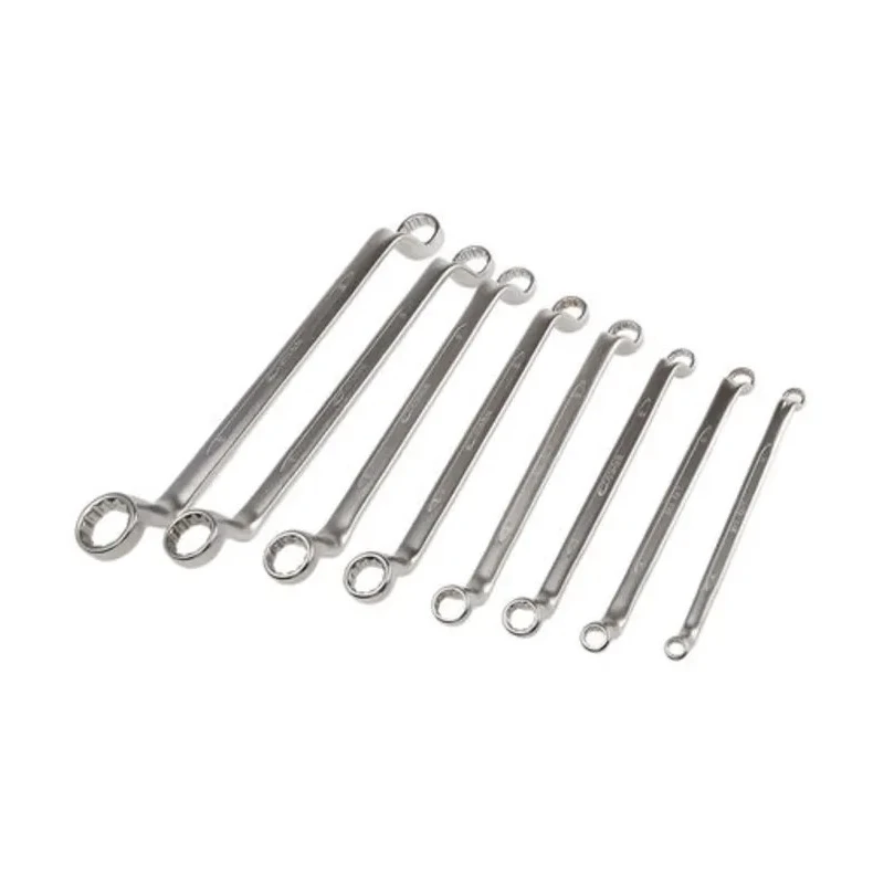 Bahco 8-Piece Ring Spanner Set 6 x 7 To 20 x 22 mm Alloy Steel Nickel Chrome Plated 2M/8T