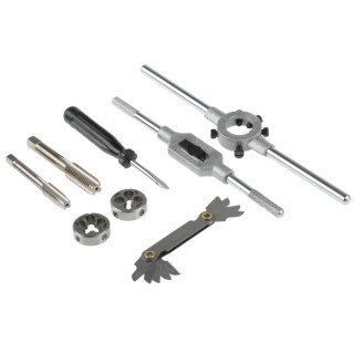 EVENTUS 16-Piece High Speed Steel Thread Tap & Die Set M3 to M12, Professional Mechanical Threading Tools 10711