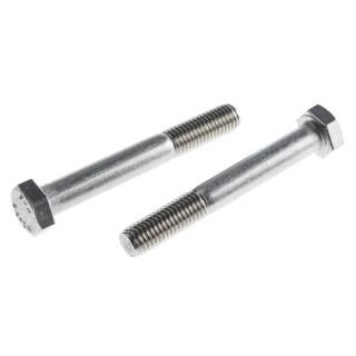 RS PRO Plain Stainless Steel Hex Bolt M12 x 90 mm Grade 304 DIN 931 508-1149
