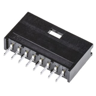 TE Connectivity AMPMODU MOD II Series Straight Through Hole PCB Header, 8 Contacts, 2.54 mm Pitch, 1 Row, Shrouded 280373-1