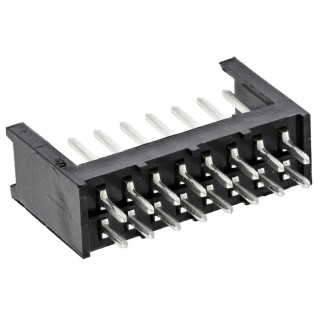 TE Connectivity AMPMODU Mod II 2.54 mm Shrouded Straight Through Hole PCB Header 16 Contacts 2 Row 280385-1