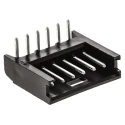 TE Connectivity AMPMODU MOD II Series Right Angle Through Hole PCB Header, 6 Contacts, 2.54 mm Pitch, 1 Row 280379-1