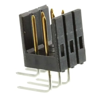 TE Connectivity AMPMODU MOD II Series Right Angle Through Hole PCB Header, 6 Contacts, 2.54 mm Pitch, 2 Row 826470-3