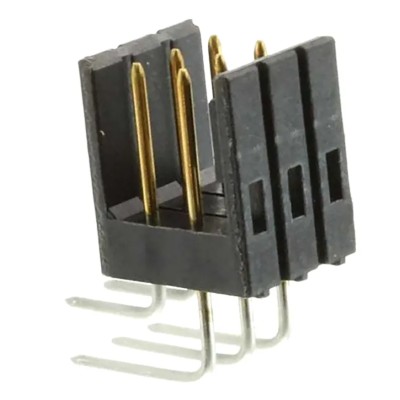 TE Connectivity AMPMODU MOD II Series Right Angle Through Hole PCB Header, 6 Contacts, 2.54 mm Pitch, 2 Row 826470-3