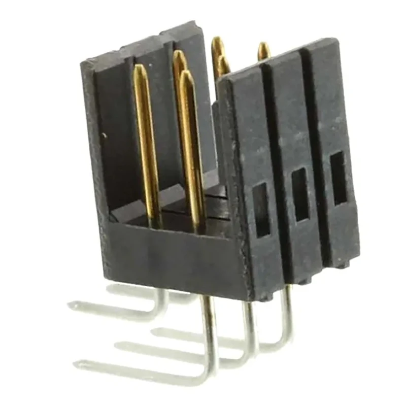 TE Connectivity AMPMODU MOD II Series Right Angle Through Hole PCB Header, 6 Contacts, 2.54 mm Pitch, 2 Row 826470-3