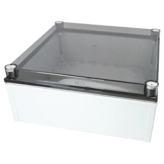 Fibox Polycarbonate Wall Box CAB PCQ Series IP66, IP67 Transparent Door, 172 mm x 400 mm x 400 mm 