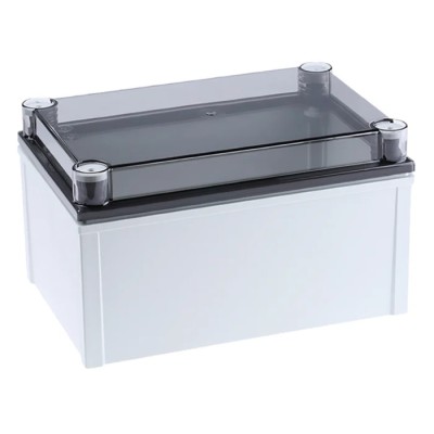 Fibox CAB PCQ Series Polycarbonate Wall Box with Transparent Door IP66 IP67, 172 mm x 198 mm x 298 mm 