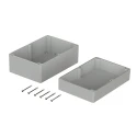 Bopla Flanged Euromas Series Grey Lid ABS Enclosure IP66, 120 mm x 240.3 mm x 160.3 mm 03243000