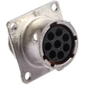 Souriau Sunbank by Eaton UTO Straight 8 Way Wall Mount MIL Spec Circular Connector Female Contacts Shell Size 12 UT00128SH6