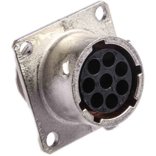 Souriau Sunbank by Eaton UTO Straight 8 Way Wall Mount MIL Spec Circular Connector Female Contacts Shell Size 12 UT00128SH6