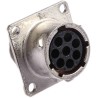 Souriau Sunbank by Eaton UTO Straight 8 Way Wall Mount MIL Spec Circular Connector Female Contacts Shell Size 12 UT00128SH6