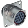 Souriau Sunbank by Eaton UTO Straight 26 Way Wall Mount MIL Spec Circular Connector Female Contacts Shell Size UT0W01626SH6