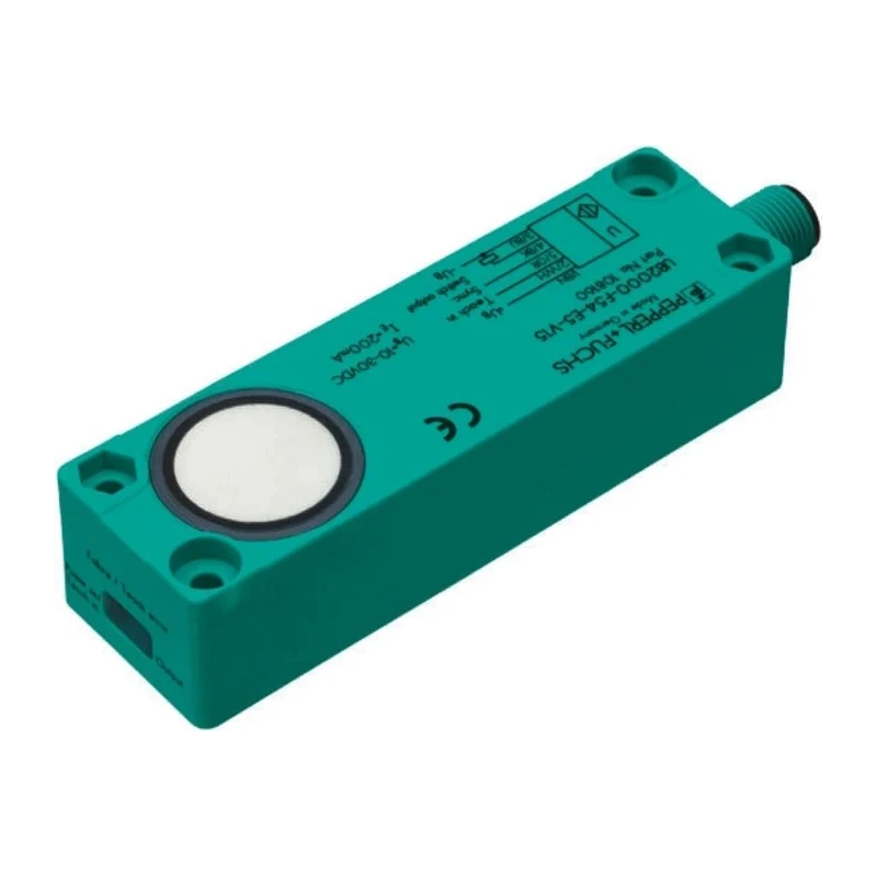 Pepperl + Fuchs Block Ultrasonic Proximity Sensor M12 x 1 Thread, 2000 mm Detection, 4 to 20 mA Output, 3V UB2000-F54-I-V15