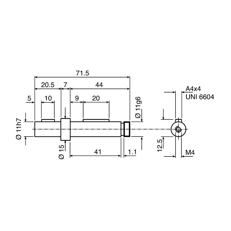 Mini Motor Shaft Accessory for Use with Motor MC 1X SHAFT B3
