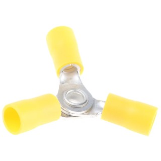 RS PRO Insulated Ring Terminal, 4 mm Stud Size, 12 AWG to 10 AWG Wire Size, Vinyl Insulation, Yellow 510-4977
