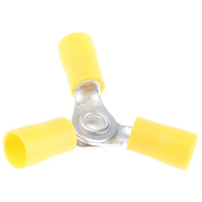 RS PRO Insulated Ring Terminal, 4 mm Stud Size, 12 AWG to 10 AWG Wire Size, Vinyl Insulation, Yellow 510-4977