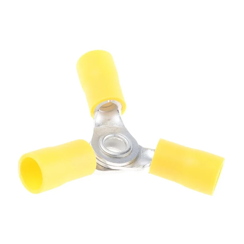 RS PRO Insulated Ring Terminal, 4 mm Stud Size, 12 AWG to 10 AWG Wire Size, Vinyl Insulation, Yellow 510-4977