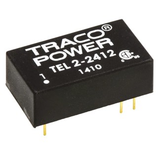 TRACOPOWER DC/DC Converter 12V dc 165mA 36V dc Input 18V Input 2W PCB DIP-16 Package TEL 2-2412
