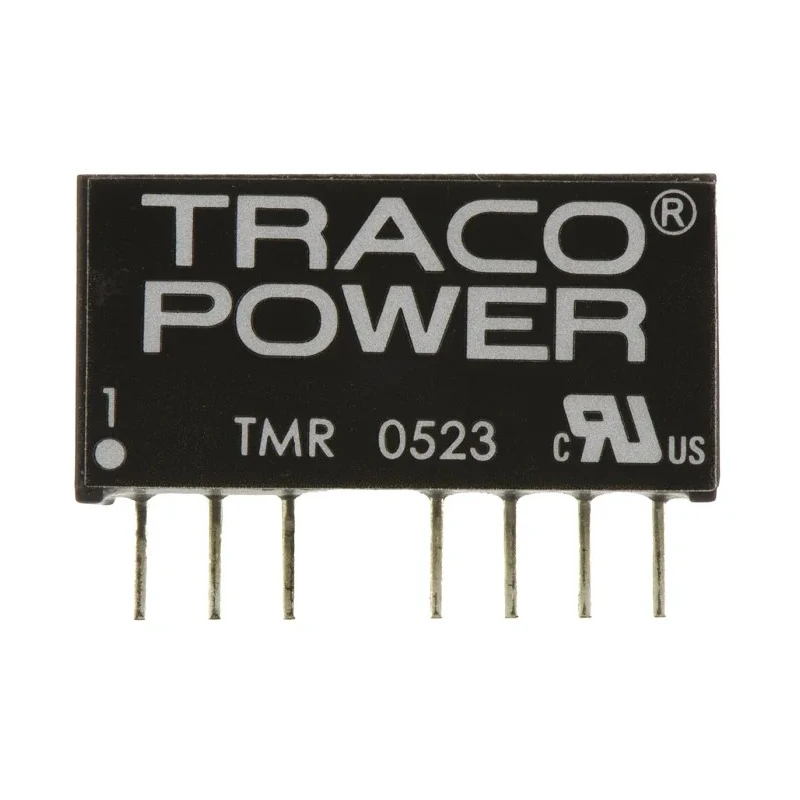 TRACOPOWER 2W Regulated Isolated DC-DC Converter SIP-8 Through Hole: 15V DC Output, 67mA, 9V-4.5V DC Input, 85°C Max TMR 0523