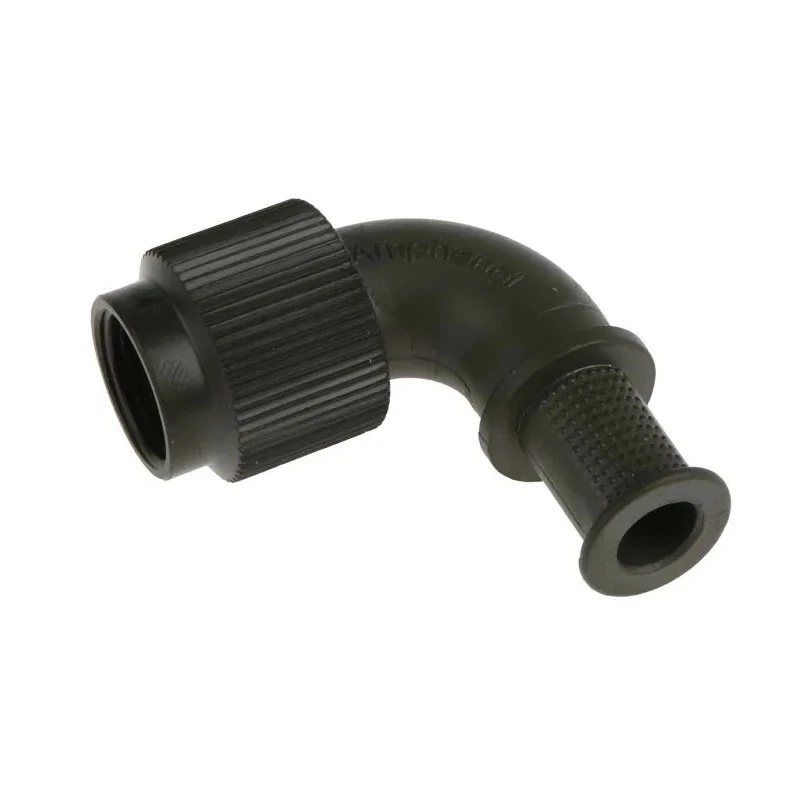 Amphenol Limited 5003 Size 9 Right Angle Circular Connector Backshell Aluminium Alloy Black AIA-5003-09-00-90-10-AA-04