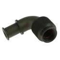 Amphenol Limited 5003 Size 9 Right Angle Circular Connector Backshell Aluminium Alloy Black AIA-5003-09-00-90-10-AA-04