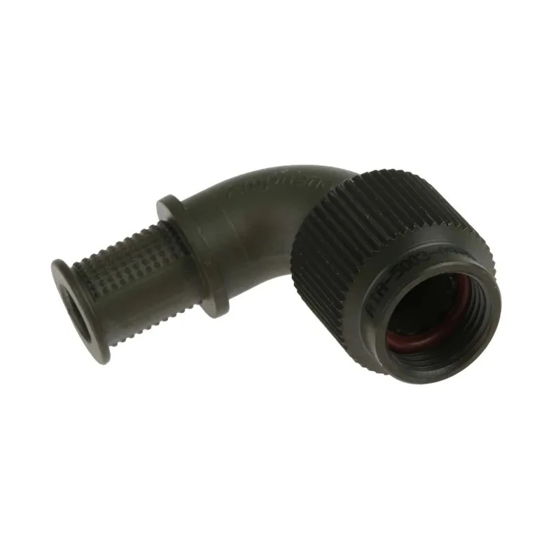 Amphenol Limited 5003 Size 9 Right Angle Circular Connector Backshell Aluminium Alloy Black AIA-5003-09-00-90-10-AA-04