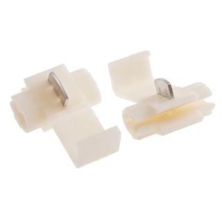 RS PRO Tap Splice Connector White Insulated, 14 AWG, Brass Contact, Polypropylene Insulation 510-8755