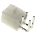 Molex Mini-Fit Jr Series Right Angle Through Hole Shrouded PCB Header 4 Contacts 4.2 mm Pitch 13A 600V 39-30-1040