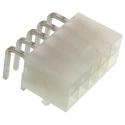 Molex Mini-Fit Jr Series Right Angle Through Hole PCB Header, 10 Contacts, 4.2 mm Pitch, 2 Row, Shrouded 39-30-1100