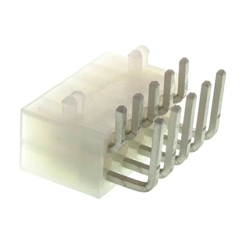 Molex Mini-Fit Jr Series Right Angle Through Hole PCB Header, 10 Contacts, 4.2 mm Pitch, 2 Row, Shrouded 39-30-1100