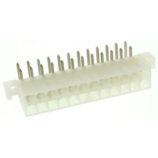 Molex Mini-Fit Jr Series Right Angle Through Hole PCB Header 24 Contacts 4.2mm Pitch 2 Row Shrouded 39-29-1248