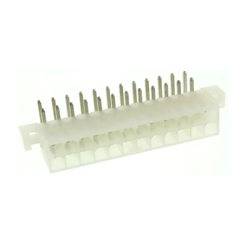 Molex Mini-Fit Jr Series Right Angle Through Hole PCB Header 24 Contacts 4.2mm Pitch 2 Row Shrouded 39-29-1248