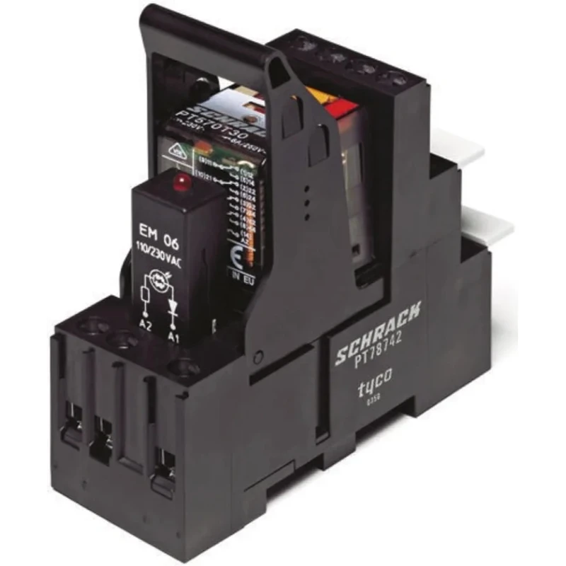 TE Connectivity DIN Rail Power Relay 115V AC Coil 12A Switching Current DPDT PT2L7SB5 9-1415534-2