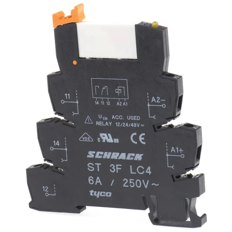 TE Connectivity SNR Series Interface Relay DIN Rail Mount 24V dc Coil SPDT ST3P3LC4 3-1416100-2