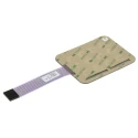 APEM 12 Key 4x3 Matrix Membrane Keypad Silver Polycarbonate Actuator AC3560